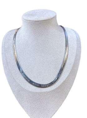 钛钢饰品蛇骨链m项链女刀片颈链短款脖链锁骨ins冷淡风银项圈