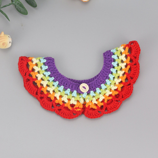 猫爪手工编织宠物项圈猫咪t围脖围巾狗狗口水巾可调节装饰围嘴披