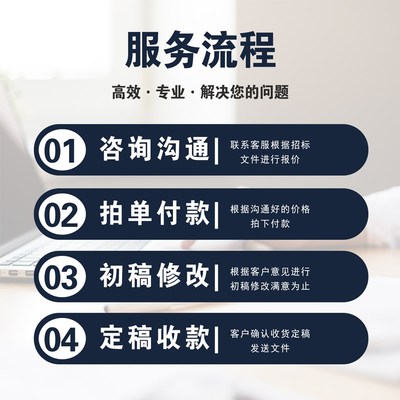 专业标书制作投标文件物业保洁食堂采购服务工程标技术标加急定做