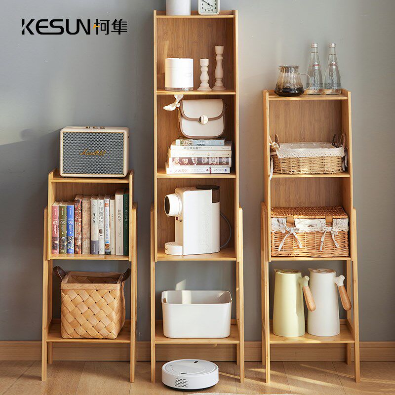 客厅收纳柜电视边柜落q地小书架置物架家用靠墙储物柜角柜立柜