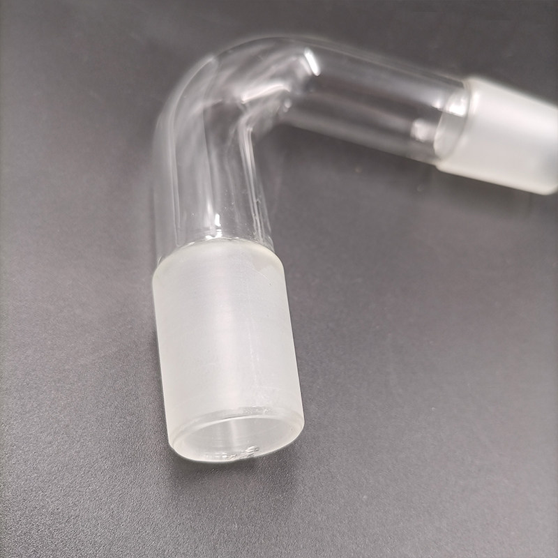新品玻璃蒸馏弯头75度尾接管牛角管装置仪器化学实验器皿连接管件