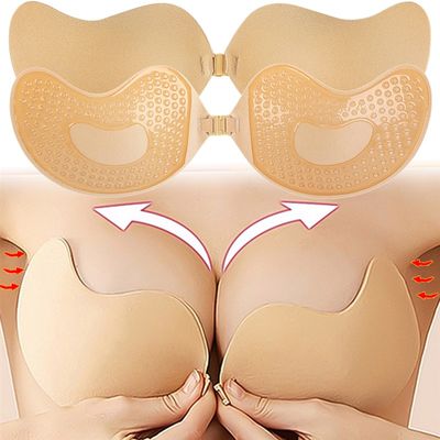 速发Women Push Up Bra Adhesive Pasty Strapless Bras Reusable