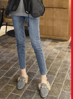 胖子大码高腰弹性紧身牛仔裤w女200斤胖mm小脚显瘦黑色9九分裤