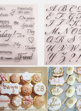 Cookie Cutter Embosser Stamp Cake Tool Letter Alphabet y Dec