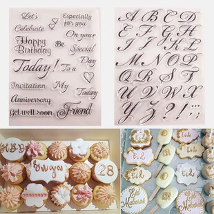 Cookie Cutter Embosser Stamp Cake Tool Letter Alphabet y Dec