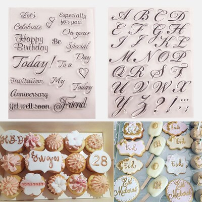 Cookie Cutter Embosser Stamp Cake Tool Letter Alphabet y Dec