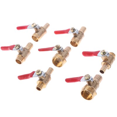 1PCS Ball Valve 8 12mm Hose Barb 1/8'' 1/2'' 1/4'' Male Thr
