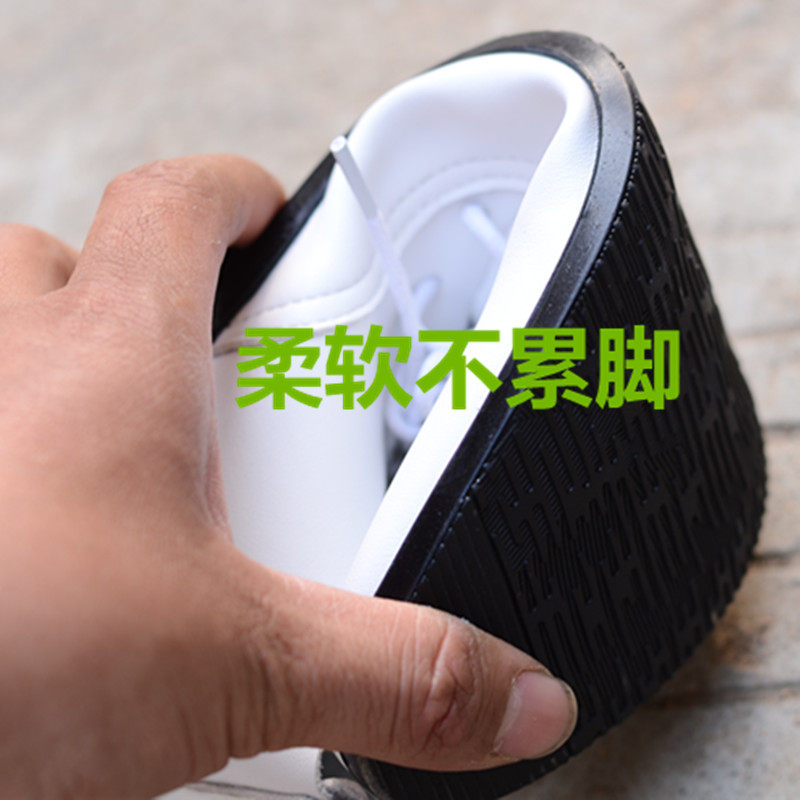 发型师白色皮鞋男尖头春夏季商务休闲鞋韩版影楼男士皮鞋正装青年