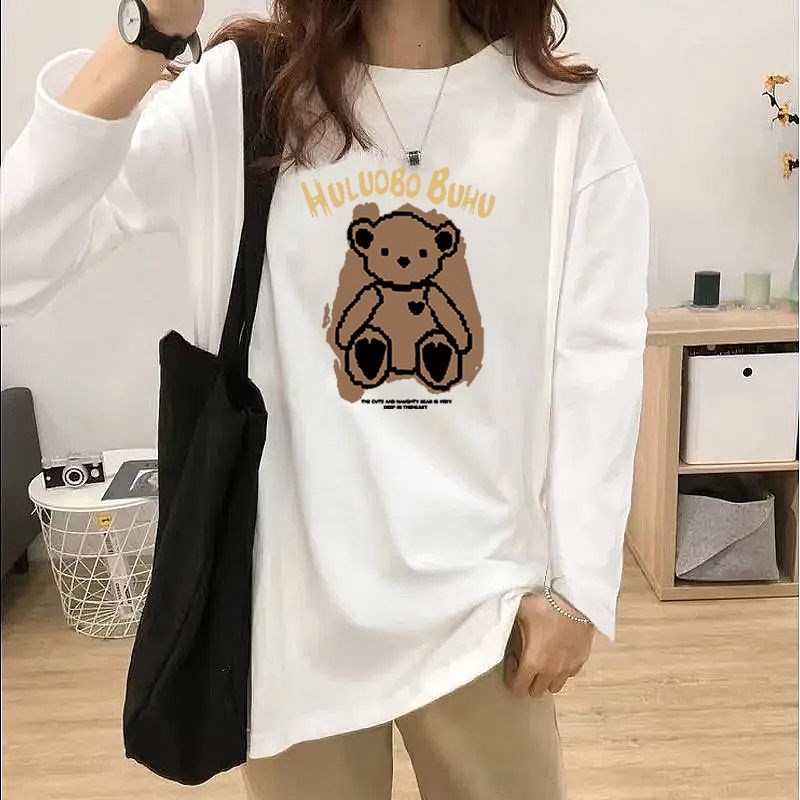 大码胖mm300斤纯棉长袖t恤女外穿宽松时尚微胖遮肉春秋打底衫上衣