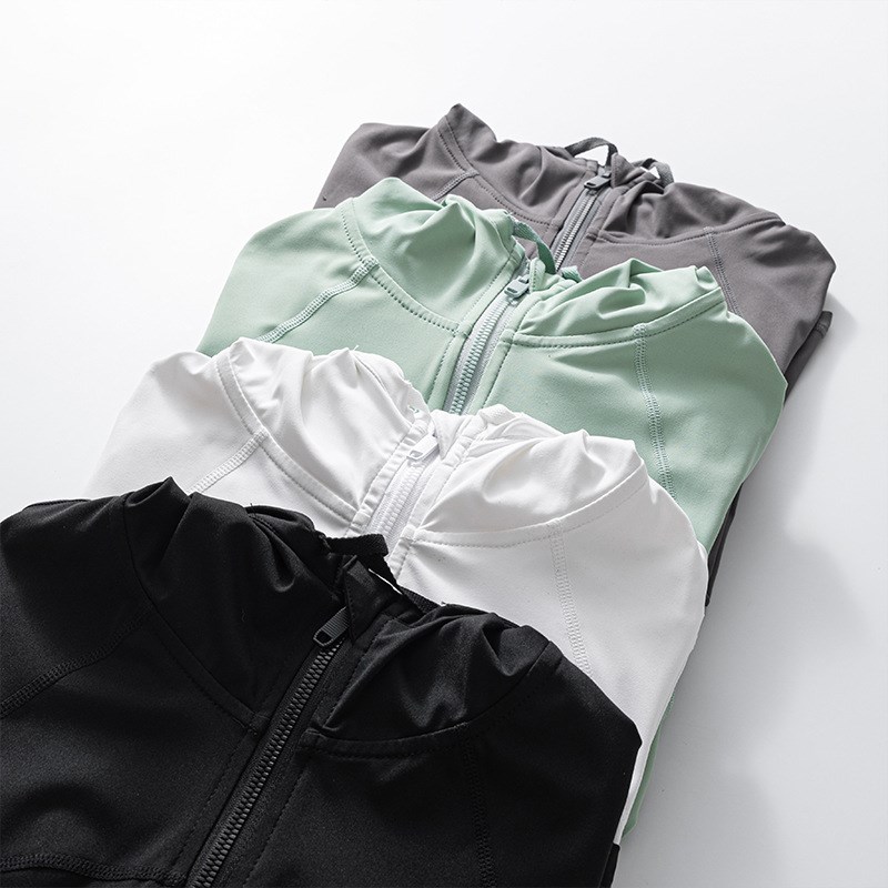 hooded define连帽外套瑜伽服女速干运动夹克修身Y健身拉链开衫