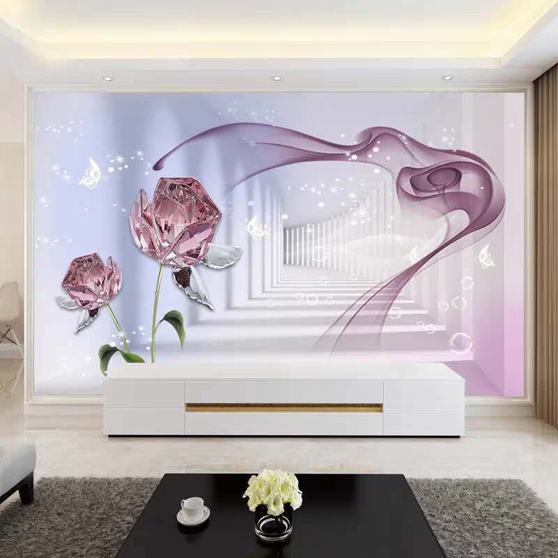 18d立体电视背景m墙壁纸5d墙纸3d现代简约大气北欧壁画五宫格壁布