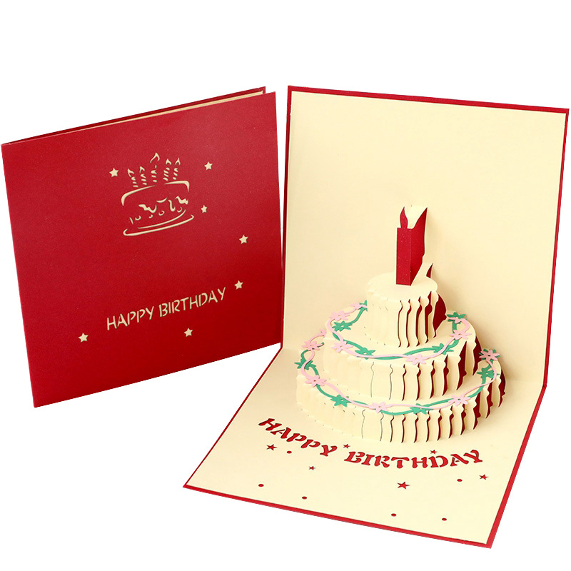 推荐Birthday card three-dimensional cake card D Korean Creat 节庆用品/礼品 贺卡/卡片 原图主图