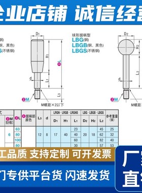 固定握柄 LBGS6/8/10/12-63/80100/125/160/200-R/B