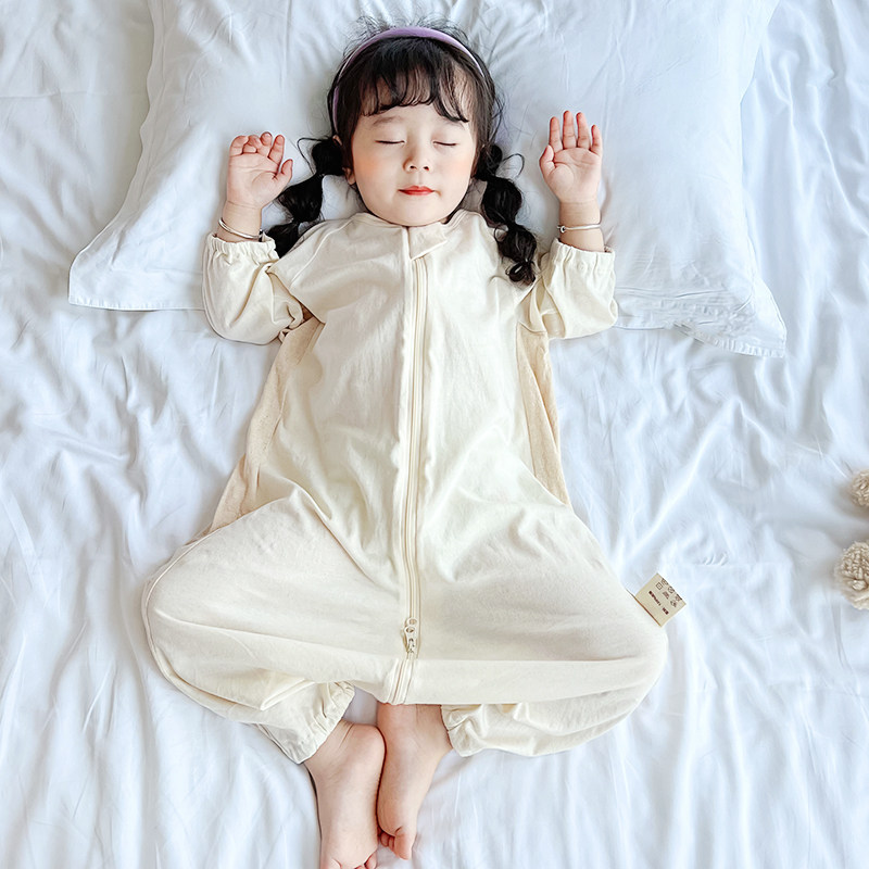 超薄 婴儿分腿睡袋夏季有机宝宝防踢被空调房幼儿睡衣家居服
