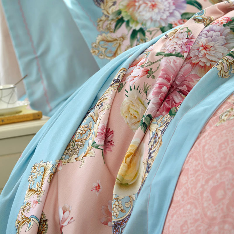 3D立体印花生态磨毛四件套纯棉床上用品4件套床单被套全棉加厚