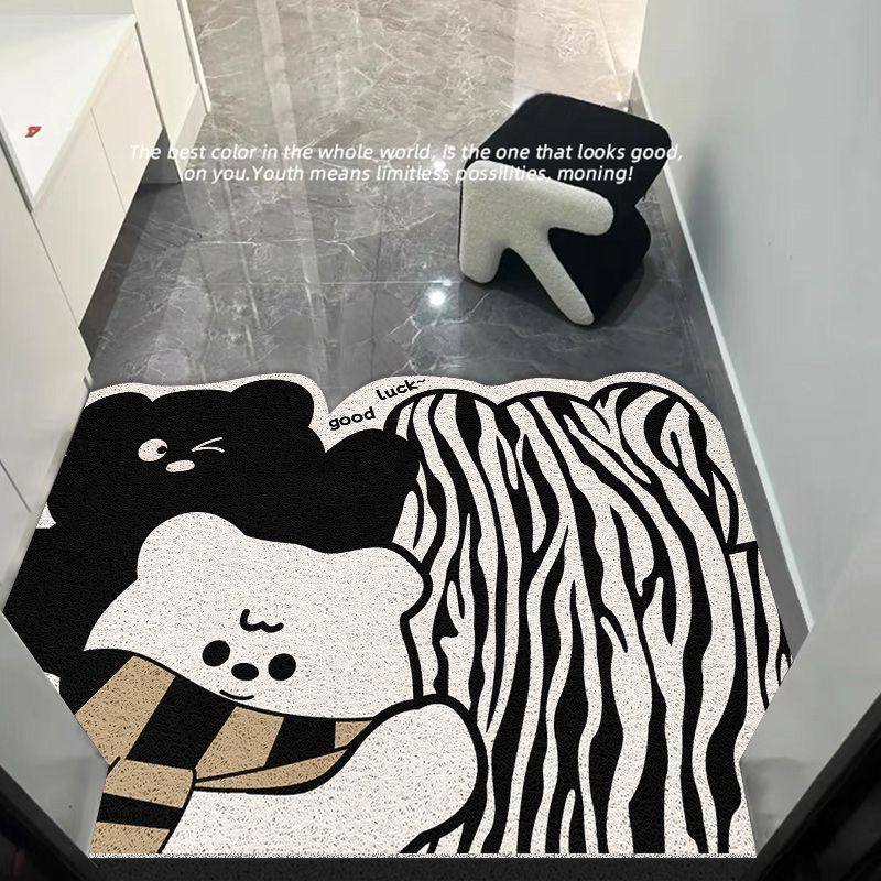 丝圈入户门地垫大门口卡通防滑垫子玄关进门垫耐脏脚垫可裁剪地毯,居家布艺,入户地垫,淘宝优惠券,粉丝福利购,淘宝优惠卷