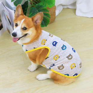 夏天防掉毛柯基泰迪比熊柴犬小型犬可爱夏季 宠物狗狗衣服薄款 背心