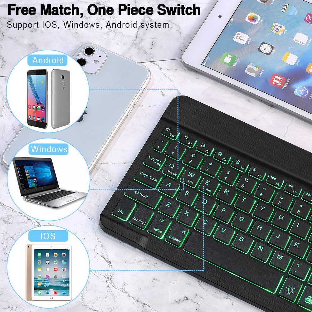 RGB Bluetooth Keyboard Wireless Keyboard Bluetooth Mini Span