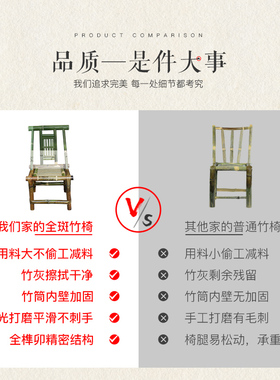 定制竹制桌子手工圈椅竹椅子靠背椅单人折叠椅午休阳台小椅子凳子