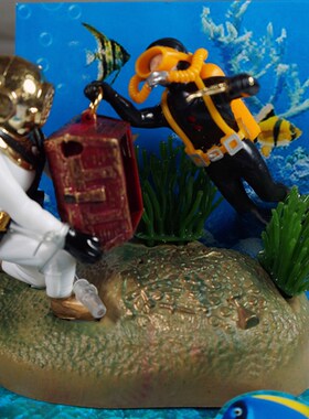 热销Hot Aquarium Decoration Undersea Tug of War Fish Tank Or