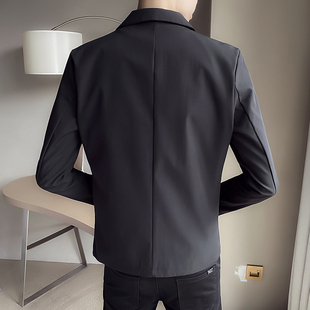 休闲西装 夹克单西商务免烫西服上衣轻熟 外套男春l秋韩版 潮流修身
