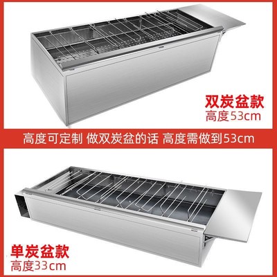 摇滚烤鸡炉旋转自动商用摆摊手推车无烟烤鸡腿车新奥尔良烤鸡腿机
