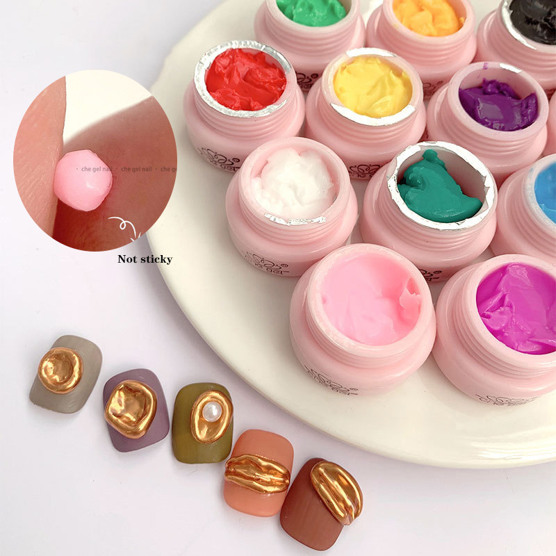 推荐12Colors Sculpture Plasticine Gum Soak Off Gel Nail Mode