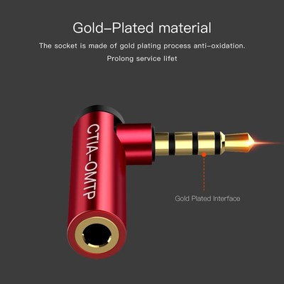 Robotsky 3.5mm Male to Female 90 Degree Right Angled Adapte