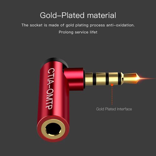 Robotsky 3.5mm Male to Female 90 Degree Right Angled Adapte