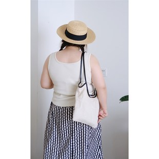 U领纯色背心显瘦打底小吊带 07晚八点