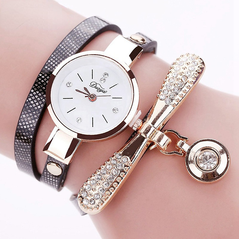 速发Duoya Brand Bracelet Watches For Women Luxury Gold Cryst