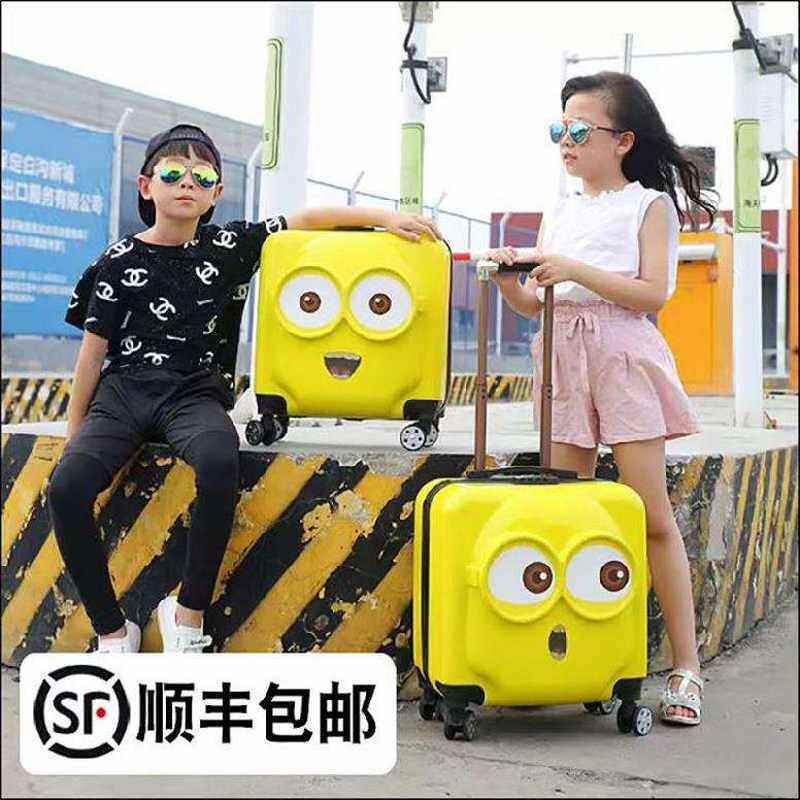 新品小孩旅行箱男孩女孩拉杆箱男童5岁卡通皮箱儿童用的万向轮箱