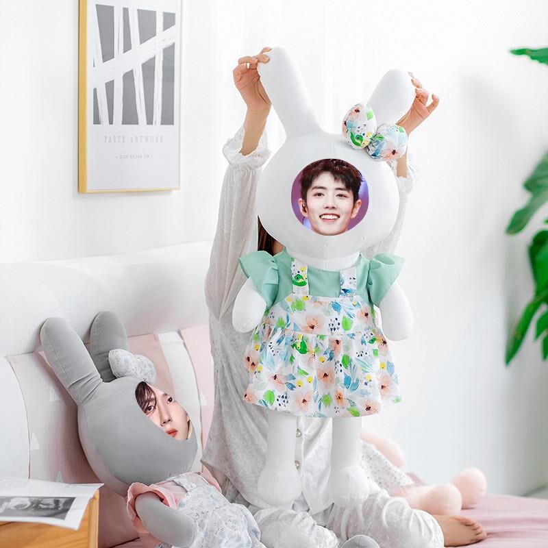人形玩偶定制真人像女朋友头像照片情侣人偶抱枕diy人脸娃娃公仔