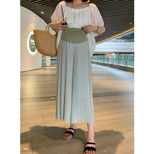 孕妇裤阔腿裤夏垂感夏季薄款春秋外穿裤子大码高级时尚孕妇装夏装