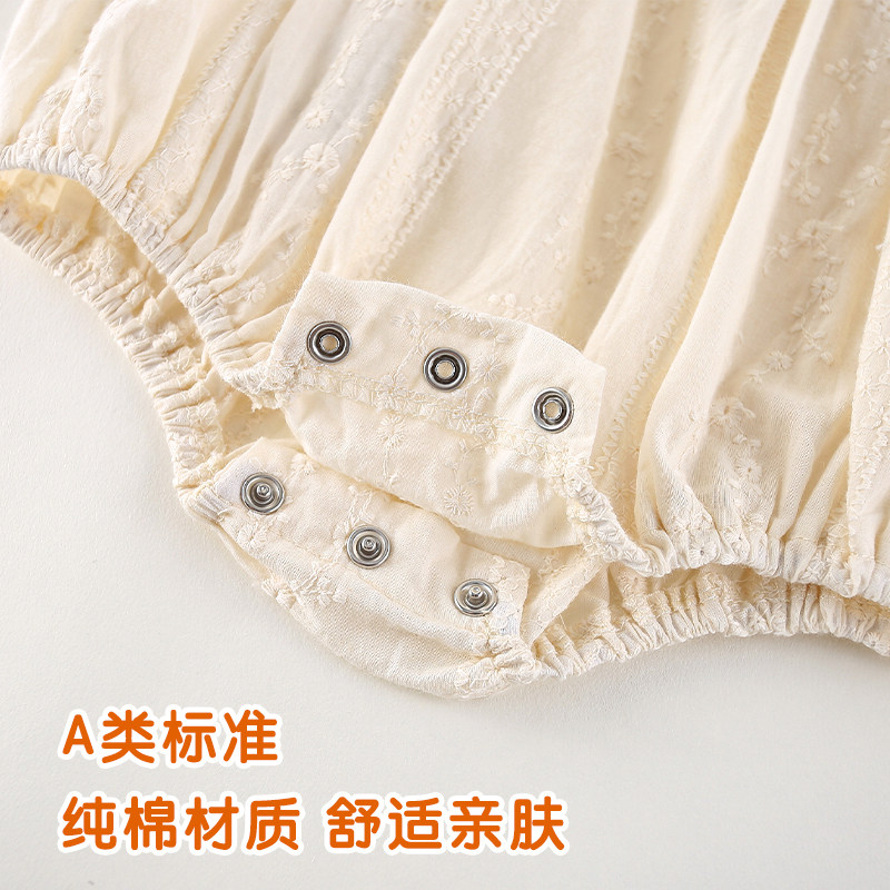 新品女宝宝包屁衣春装婴儿连体衣春秋季新生儿衣服公主洋气满月外