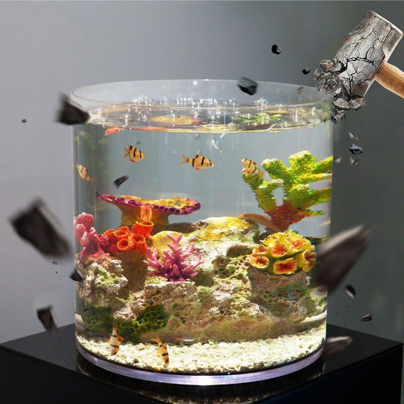 防摔圆柱形鱼缸塑料透明PC大小型迷你客厅桌面生态植物裸缸,畜牧/养殖物资,特种养殖设备,淘宝优惠券,粉丝福利购,淘宝优惠卷