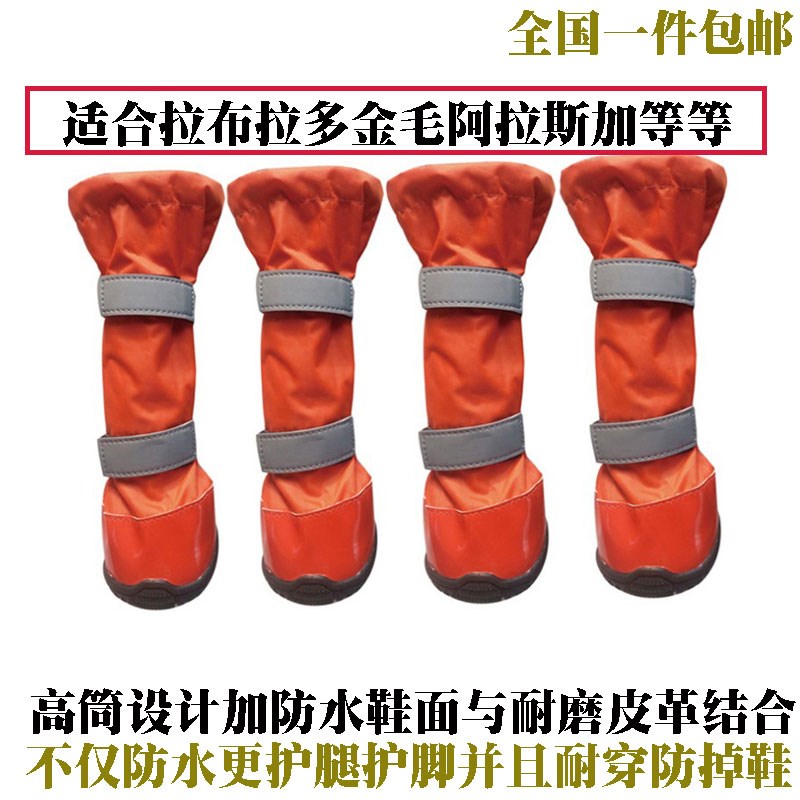 狗狗鞋子宠物雨鞋大型犬大狗x金毛防水高筒拉布拉多阿拉斯加巨贵