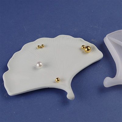 速发DIY Ginkgo Leaf Storage Plaster Tray Maple Leaf Shaped J