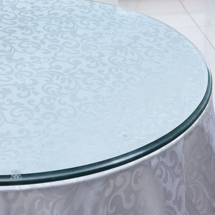 圆形玻璃桌面定做钢化玻璃片餐桌台面大圆桌茶几定制玻璃转盘台面
