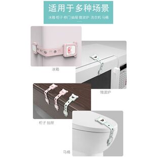 推荐满满防止宝宝开门神器多功能锁扣儿J童安全锁防小孩抽屉柜子