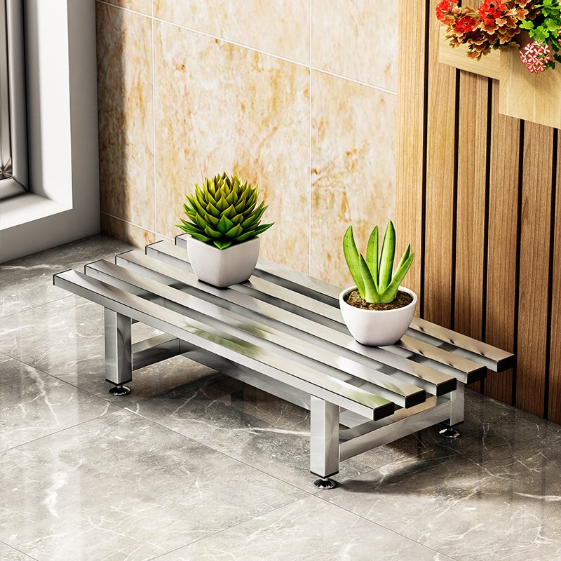 不锈钢花架阳台花架铁艺阶梯单层落地式客厅户外多肉绿萝花盆架子