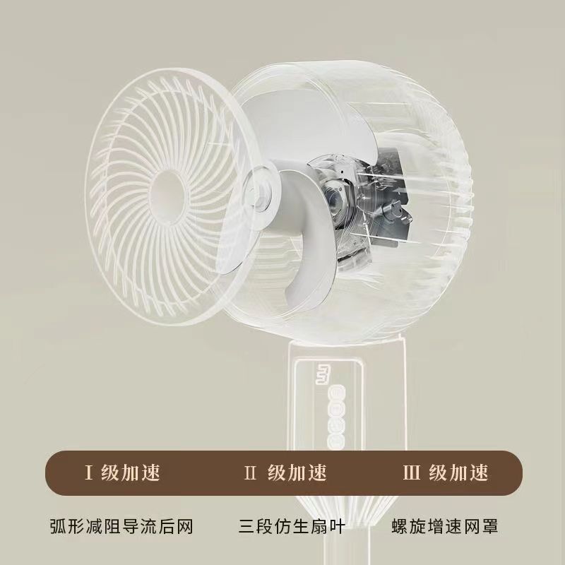 语音声控空气循环扇电风扇家用落地扇遥控立式涡轮台式宿舍电扇代