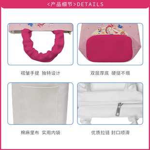 幸运龙手提包女通勤帆布新款粉红色新年礼物龙年文创斜挎小云朵包