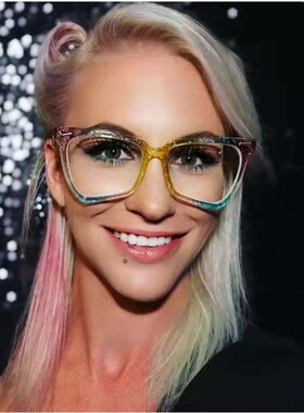 热销Jett 2067 Rainbow Cat's Eye Anti-Blue Glasses Personalit