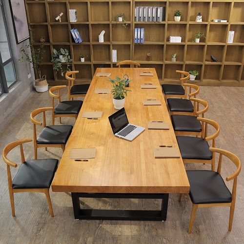 会议桌长桌简约现代办公室桌椅组合电脑桌洽谈条桌长方形办公家具