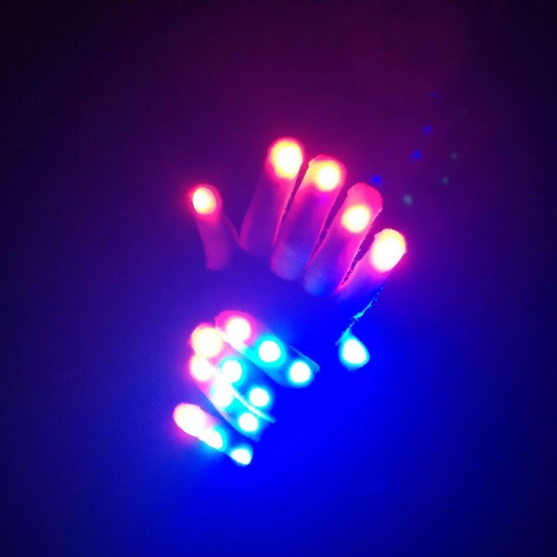 1Pc LED Lighting Mittens  luminous Gloves Children LED  Ligh 电子元器件市场 外设配件 原图主图