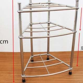 不锈钢脸盆架落地洗脸盆架子三四角架多L层面盆架厨房化妆室置
