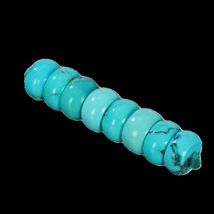 天然原矿高瓷高蓝乌兰花军绿天蓝湖北十堰绿松石隔片隔珠手串配件