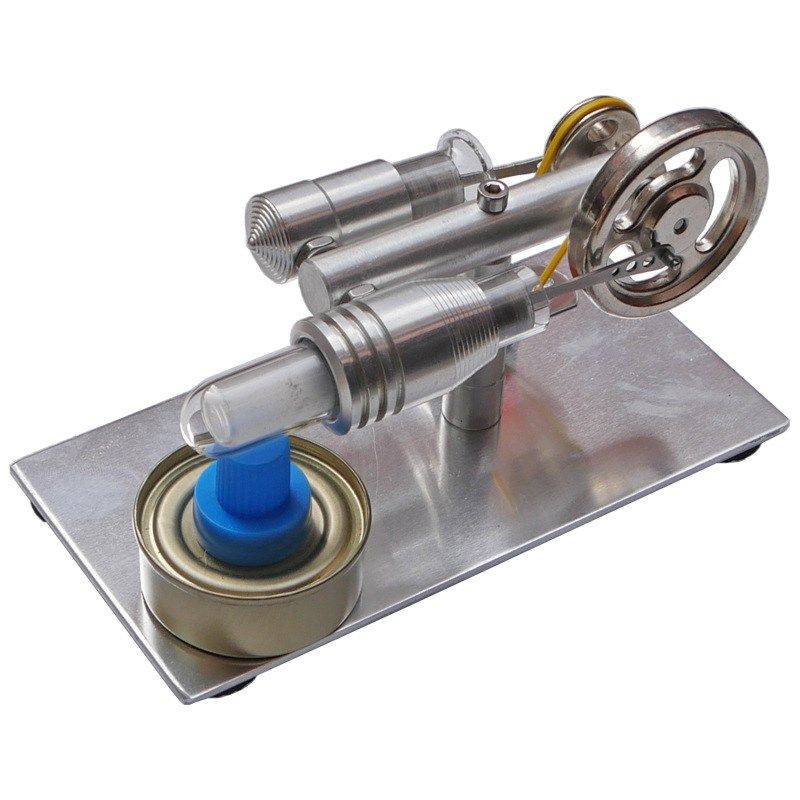 罗桥斯特林发动机外燃发动机微型发电机迷你引擎模型实验拼装玩具