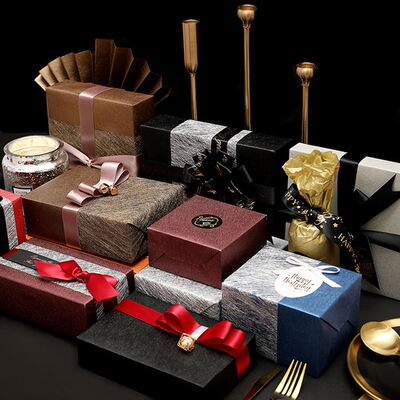 现货gift wrapping paper pearl giftE box wrapping for the new